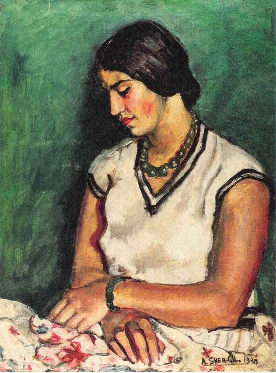 Amrita Sher-Gil Portrait of My Sister - Hand Painted Oil Painting