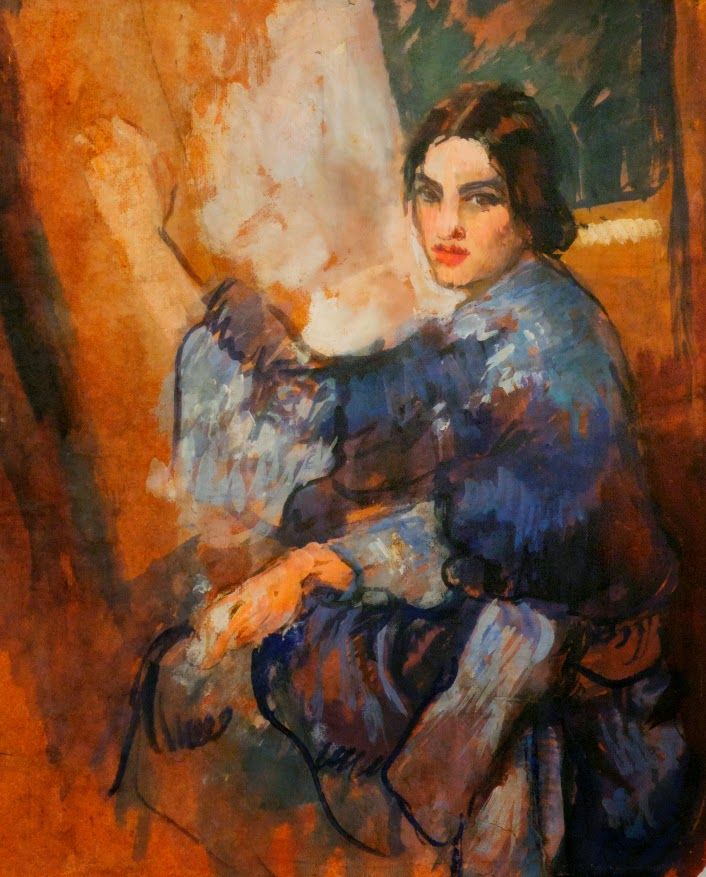Amrita Sher-Gil Self-Portrait 5 - Hand Painted Oil Painting