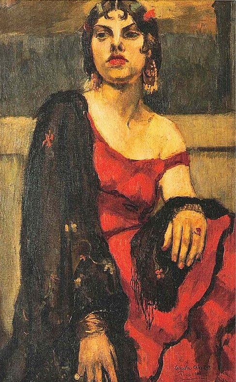 Amrita Sher-Gil Spanish Girl - Hand Painted Oil Painting