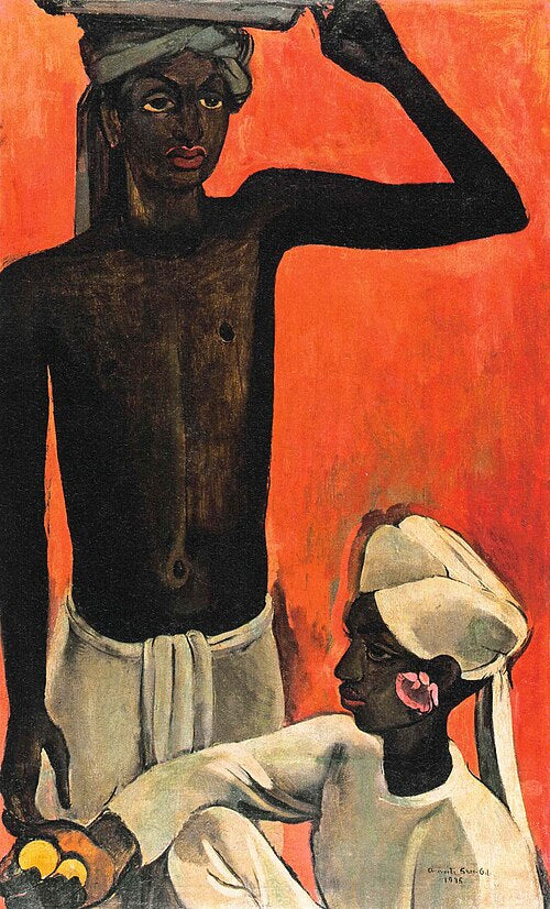 Amrita Sher-Gil Boys with Lemons - Hand Painted Oil Painting