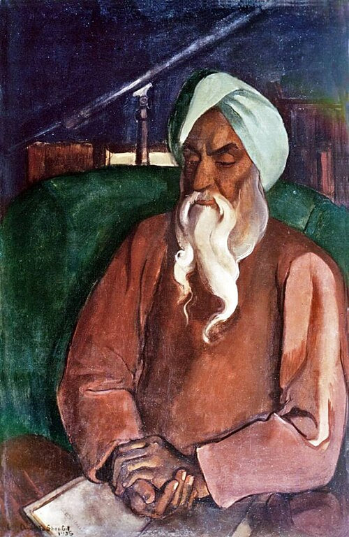 Amrita Sher-Gil Portrait of Father - Hand Painted Oil Painting