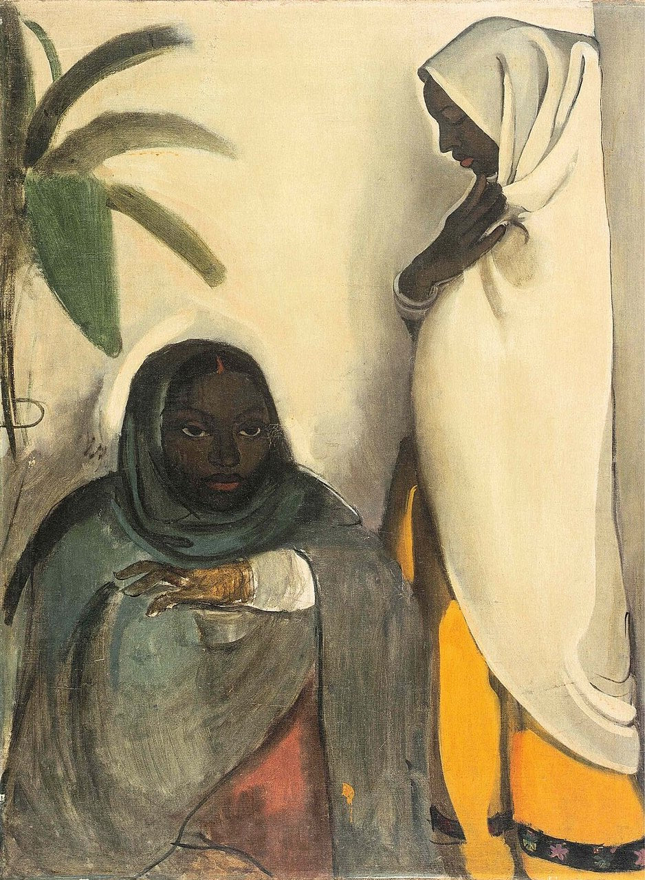 Amrita Sher-Gil Two Women - Hand Painted Oil Painting