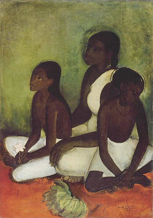 Amrita Sher-Gil Fruit Vendors - Hand Painted Oil Painting
