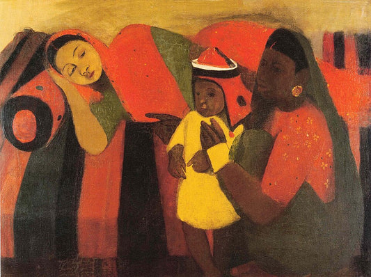 Amrita Sher-Gil Resting Mother - Hand Painted Oil Painting