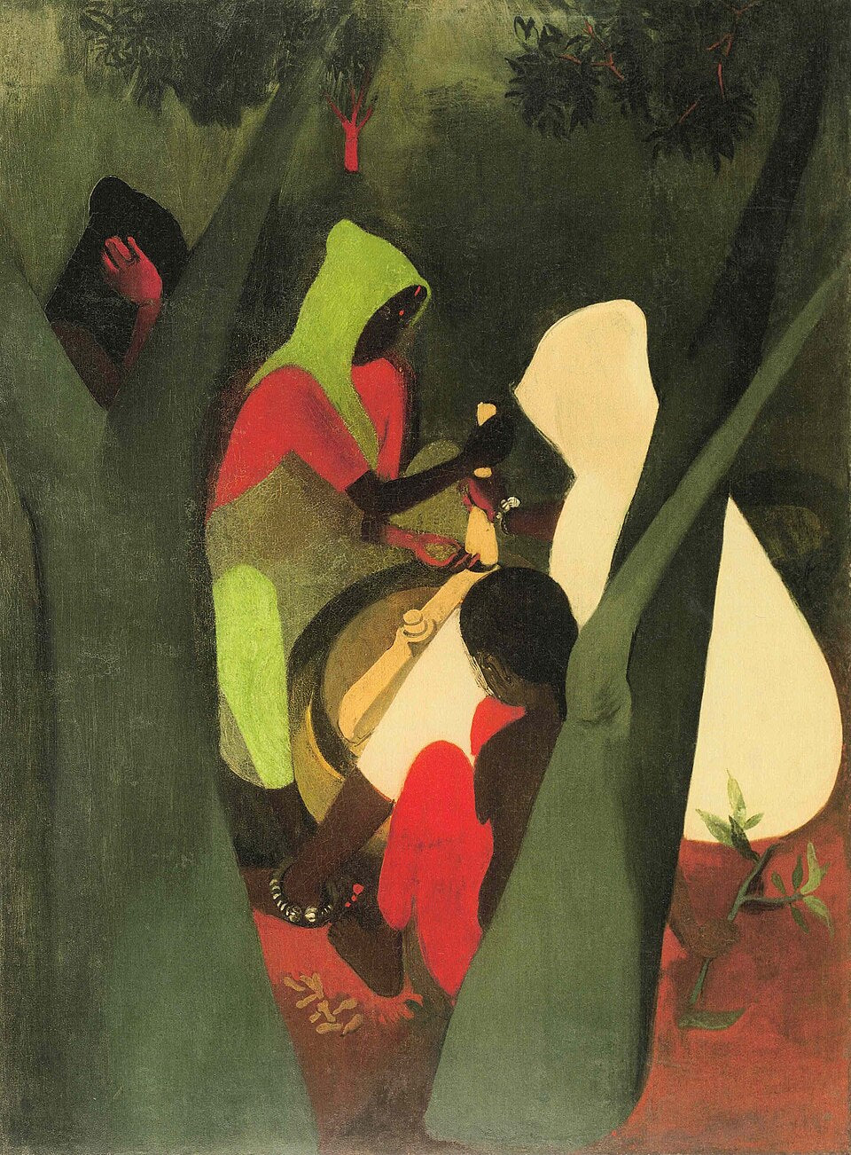 Amrita Sher-Gil Haldi Grinders - Hand Painted Oil Painting