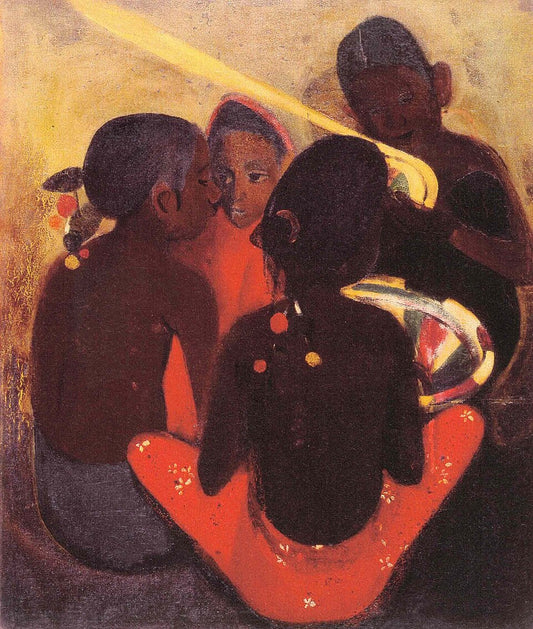 Amrita Sher-Gil Village Girls - Hand Painted Oil Painting