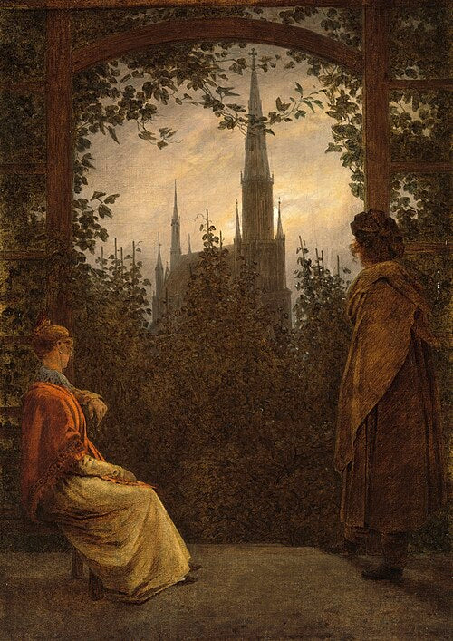 Caspar David Friedrich The Gazebo - Hand Painted Oil Painting