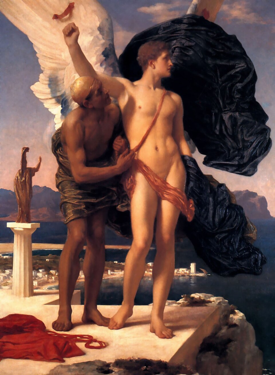 Frederic Leighton Icarus and Daedalus - Hand Painted Oil Painting