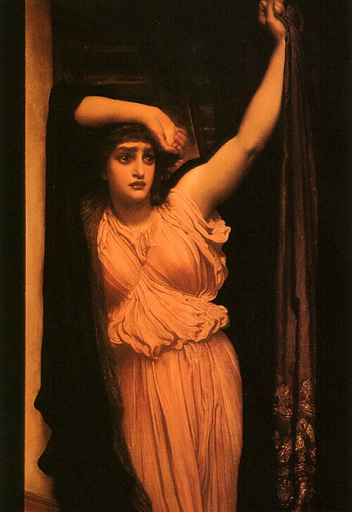 Frederic Leighton The Last Watch of Hero - Hand Painted Oil Painting
