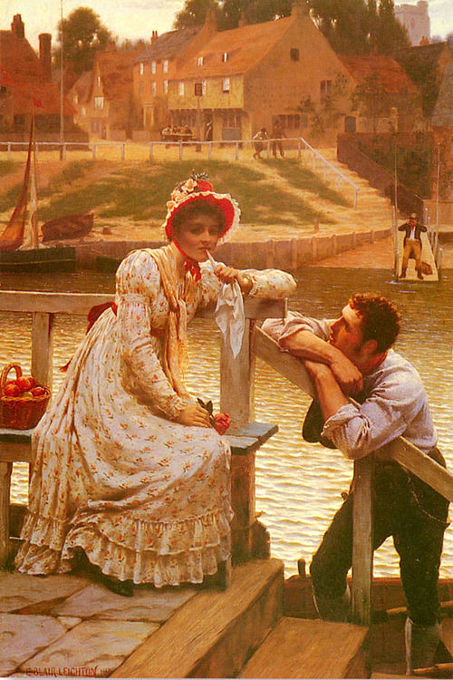 Edmund Blair Leighton Courtship, 1903 - Hand Painted Oil Painting