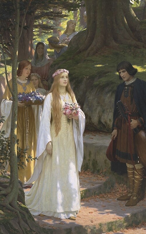 Edmund Blair Leighton My Fair Lady - Hand Painted Oil Painting