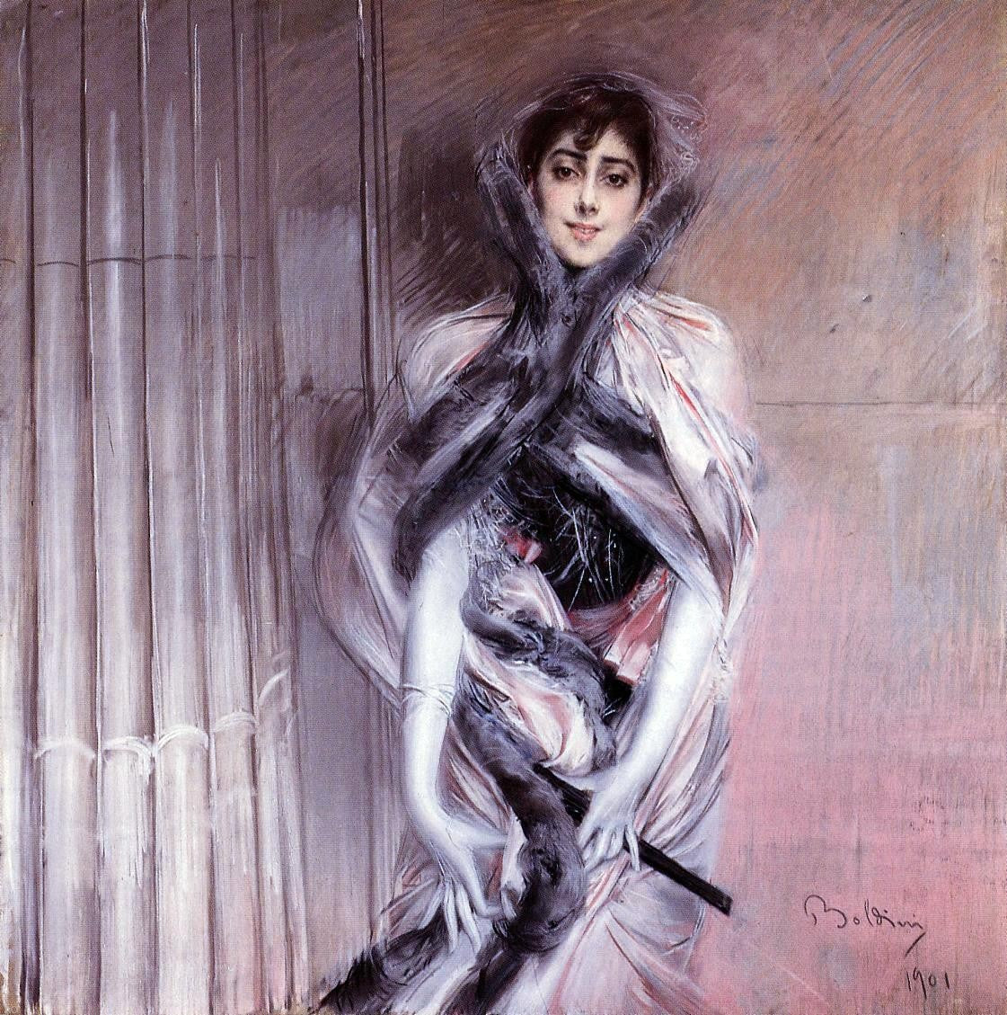  Giovanni Boldini Portrait of Emiliana Concha de Ossa - Hand Painted Oil Painting