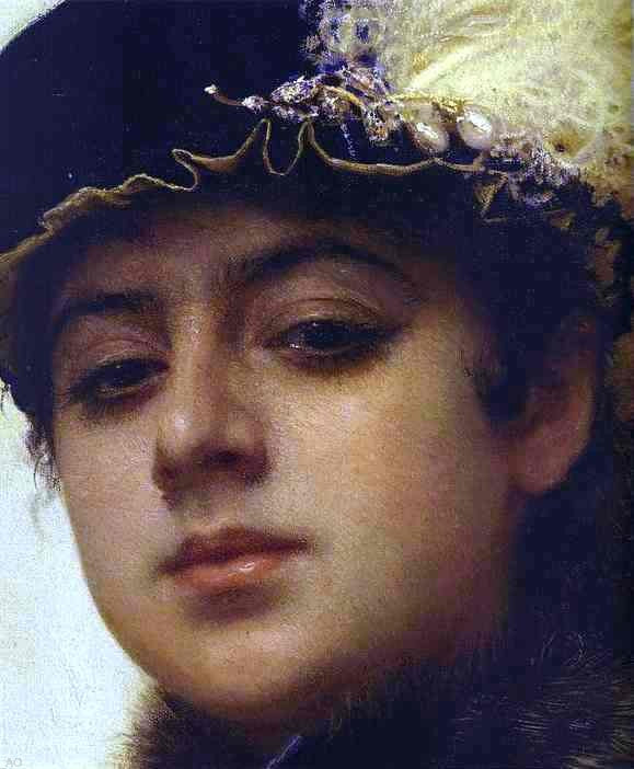  Ivan Nikolaevich Kramskoy Portrait of a Woman [detail] - Hand Painted Oil Painting