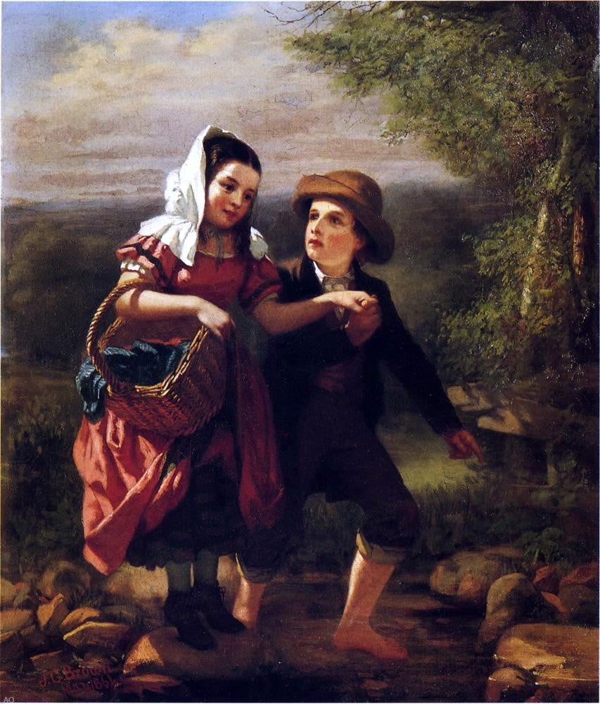  John George Brown The Picnic - Hand Painted Oil Painting