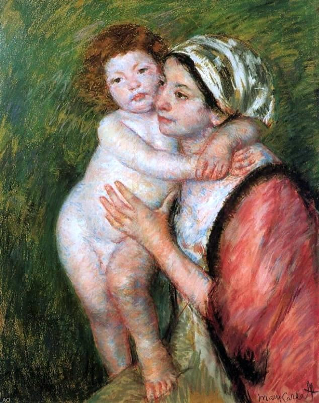  Mary Cassatt Mother and Child - Hand Painted Oil Painting