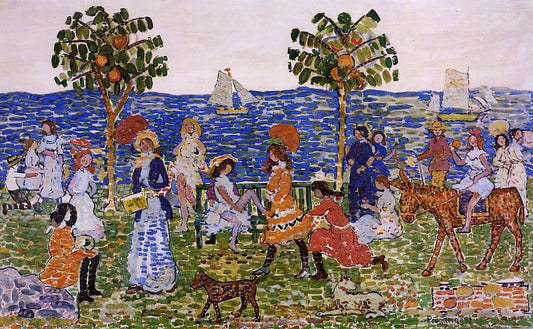  Maurice Prendergast Promenade - Hand Painted Oil Painting