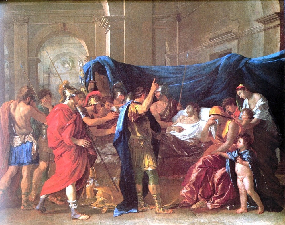 Nicolas Poussin The Death of Germanicus - detail - Hand Painted Oil Painting