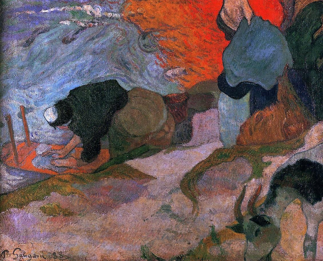  Paul Gauguin Washerwomen - Hand Painted Oil Painting