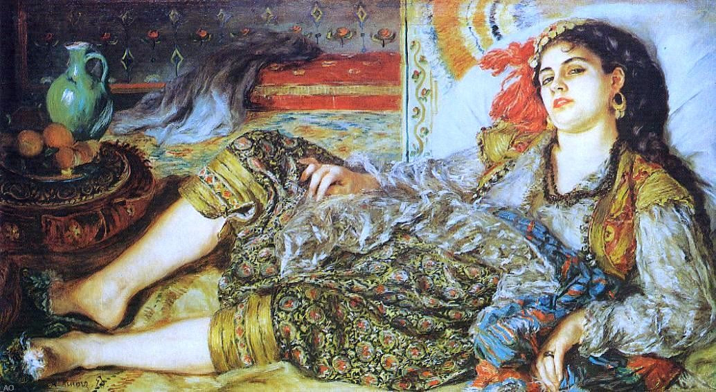  Pierre Auguste Renoir Odalisque (also known as An Algerian Woman) - Hand Painted Oil Painting