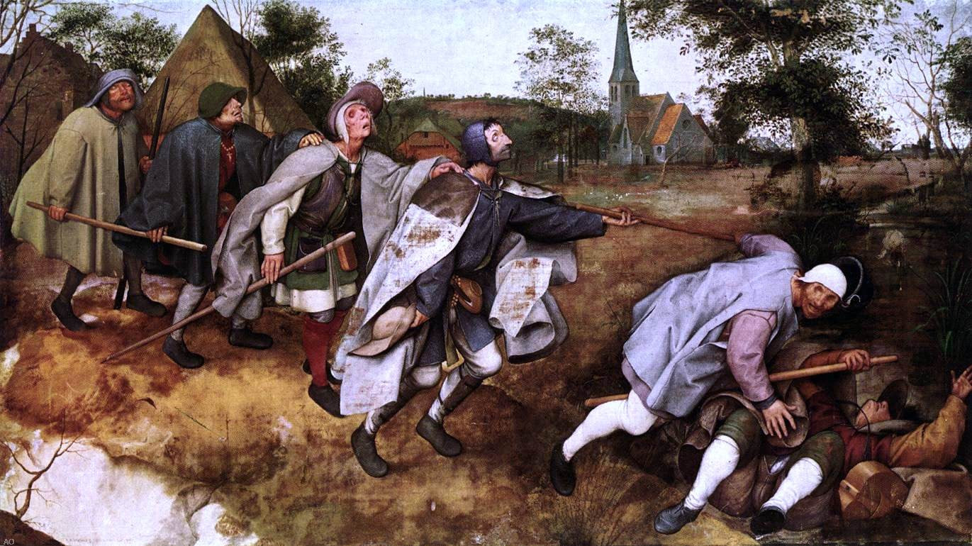  The Elder Pieter Bruegel The Parable of the Blind Leading the Blind - Hand Painted Oil Painting