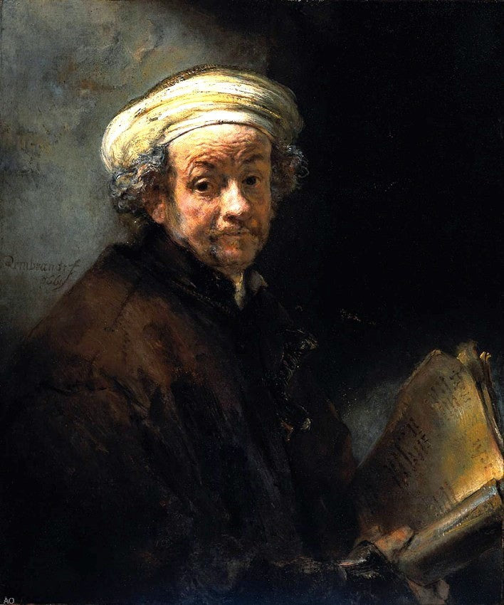  Rembrandt Van Rijn Self Portrait as the Apostle St Paul - Hand Painted Oil Painting