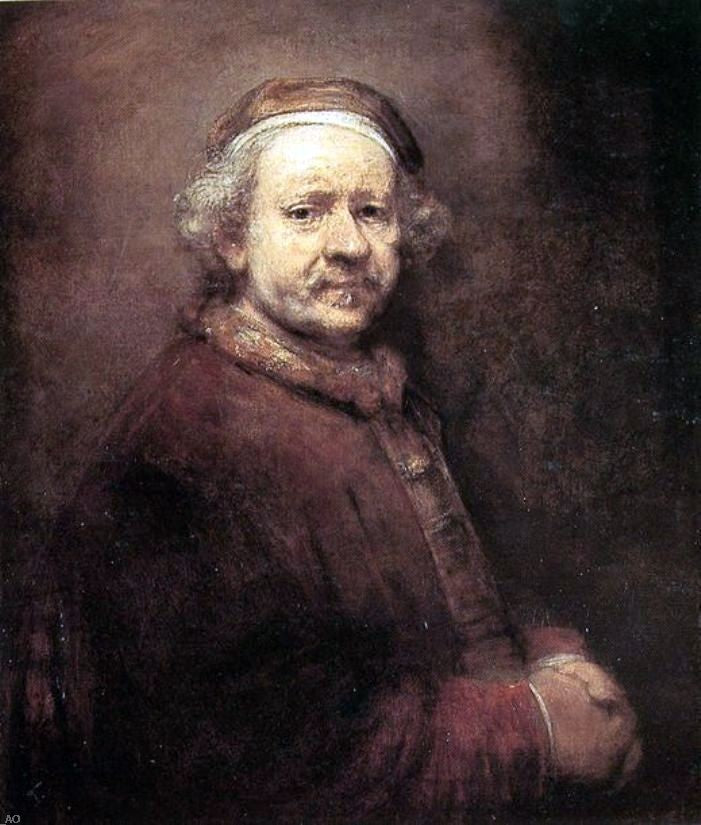  Rembrandt Van Rijn Self Portrait at the Age of 63 - Hand Painted Oil Painting