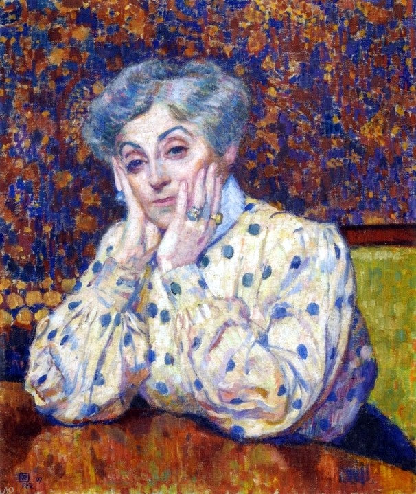  Theo Van Rysselberghe Madame Theo van Rysselberghe - Hand Painted Oil Painting