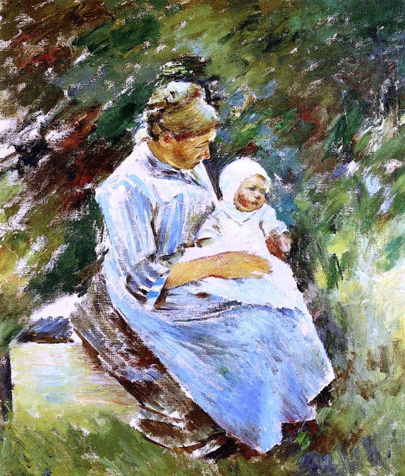  Theodore Robinson Mother and Child - Hand Painted Oil Painting