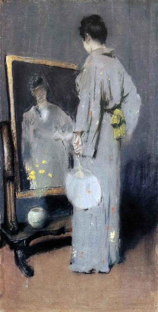  William Merritt Chase Making Her Toilet - Hand Painted Oil Painting