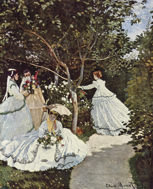  Claude Oscar Monet Women in the Garden - Hand Painted Oil Painting