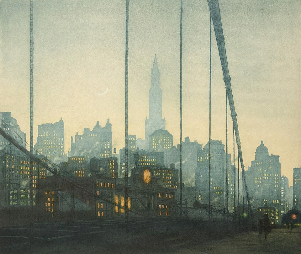 Tavik Frantisek Simon New York - Hand Painted Oil Painting