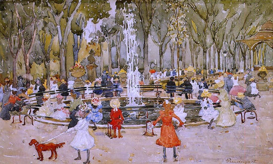  Maurice Prendergast In Central Park, New York - Hand Painted Oil Painting