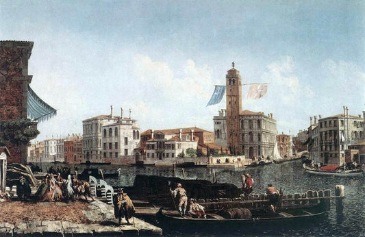  Michele Marieschi The Grand Canal with the Fishmarket - Hand Painted Oil Painting