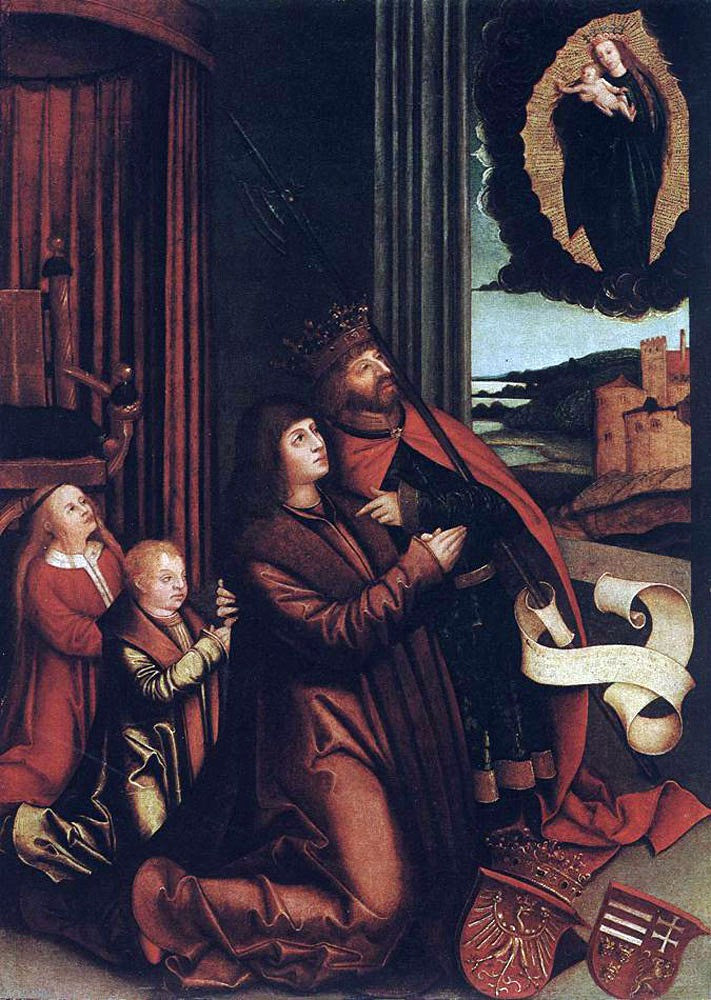  Bernhard Strigel St Ladislas Presents Wladislav II and his Sons to the Virgin - Hand Painted Oil Painting