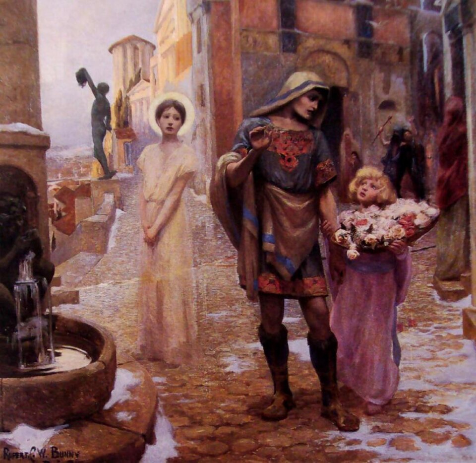 Rupert Bunny The Roses of Saint Dorothea - Hand Painted Oil Painting