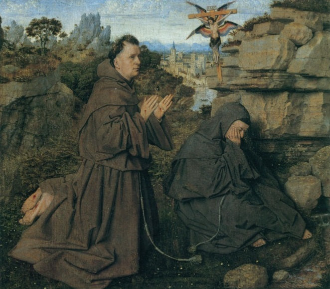 Jan van Eyck Saint Francis Receiving the Stigmata - Hand Painted Oil Painting