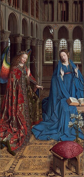Jan van Eyck Annunciation - Hand Painted Oil Painting