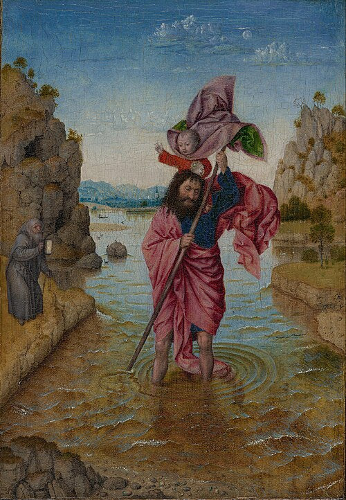 Jan van Eyck Saint Christopher - Hand Painted Oil Painting