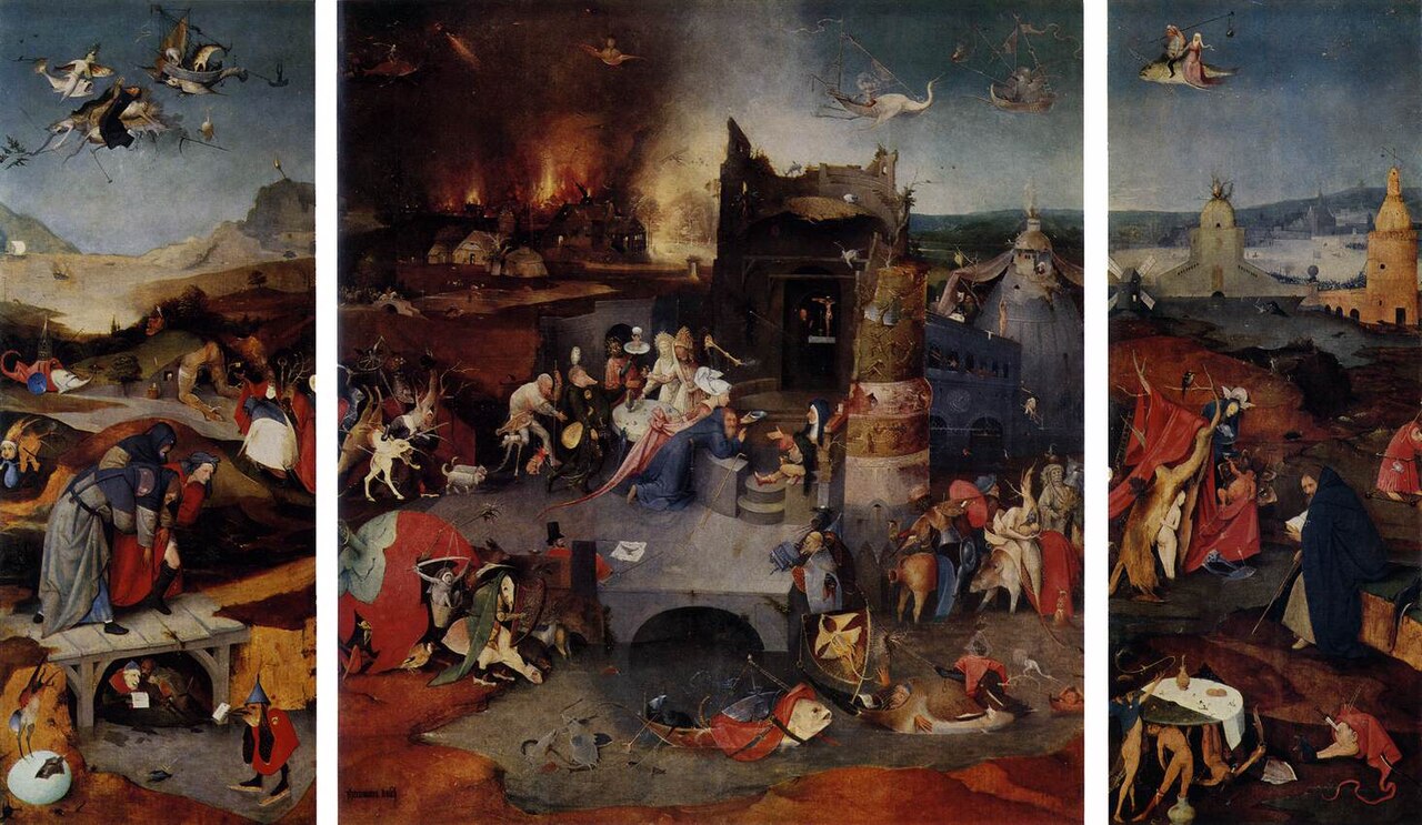 Hieronymus Bosch Triptych of the Temptation of St Anthony - Hand Painted Oil Painting