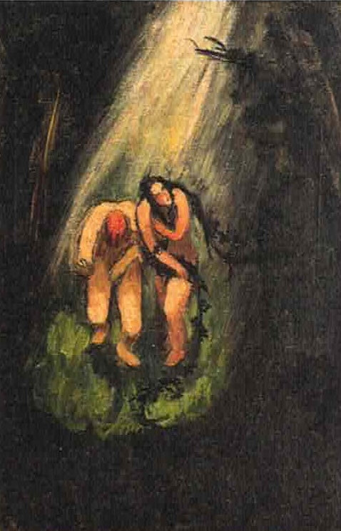 Amrita Sher-Gil Adam and Eve - Hand Painted Oil Painting