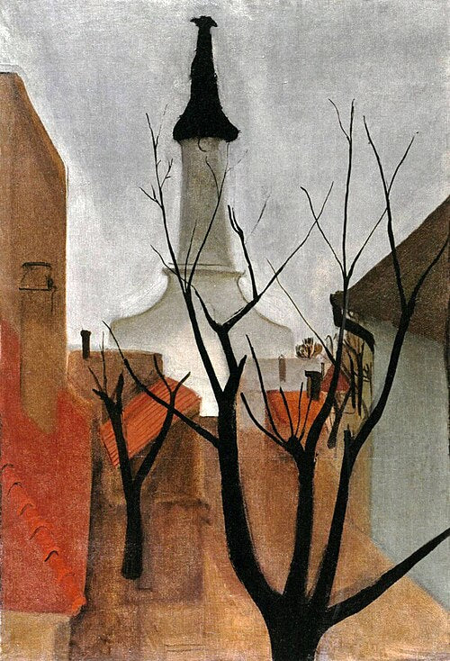 Amrita Sher-Gil Hungarian Church Steeple - Hand Painted Oil Painting