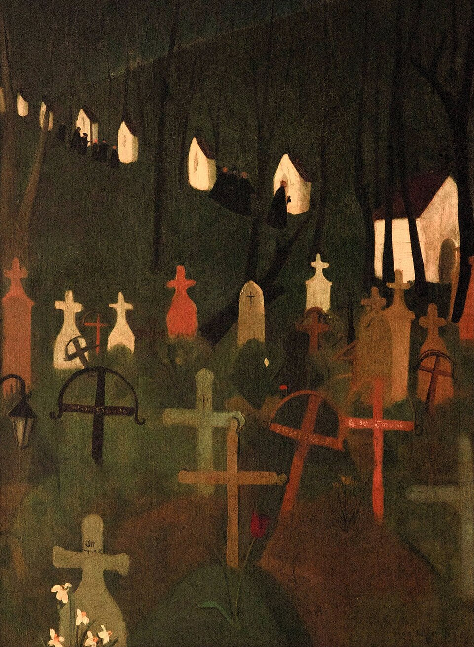 Amrita Sher-Gil Merry Cemetery - Hand Painted Oil Painting