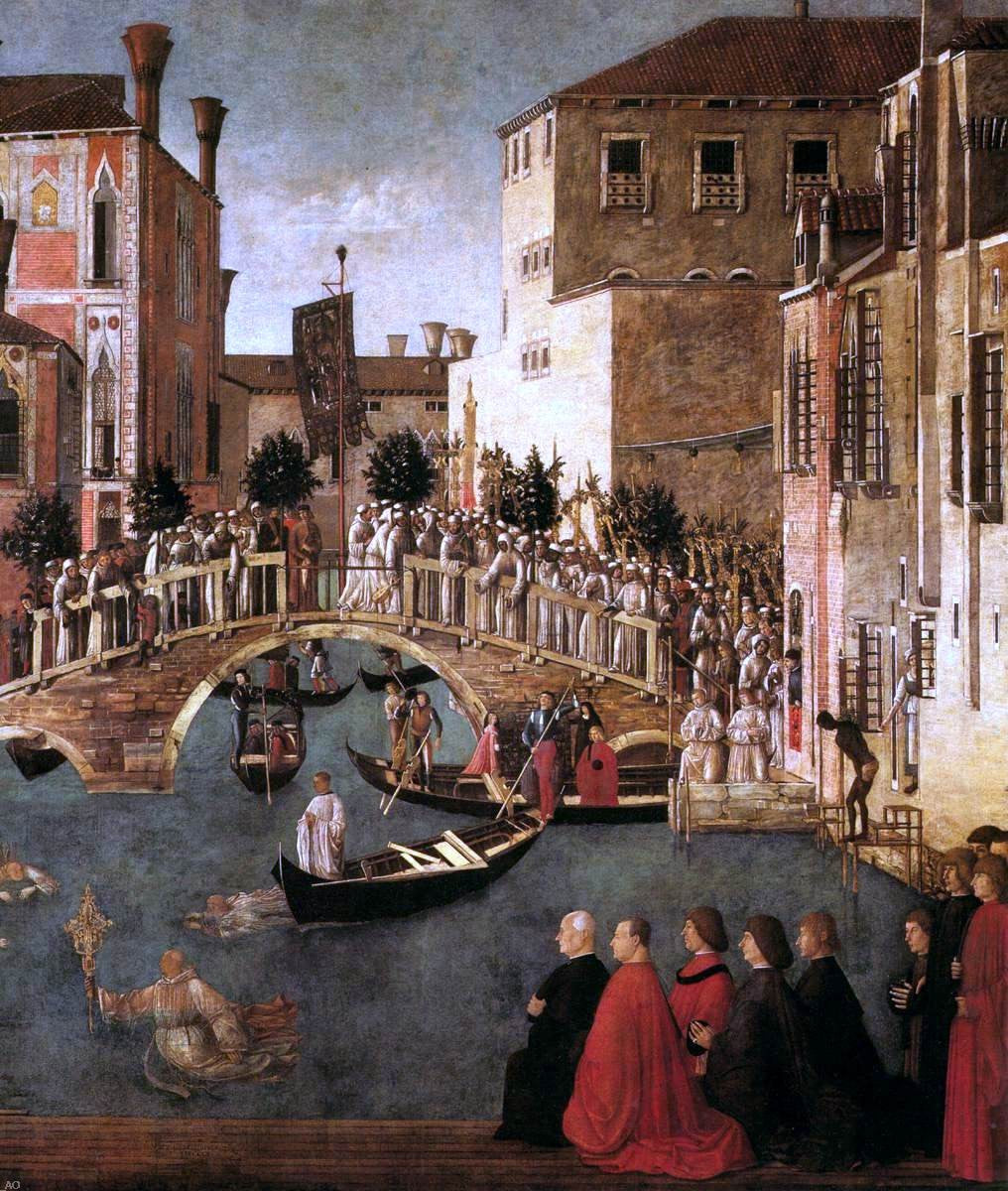  Gentile Bellini Miracle of the Cross at the Bridge of San Lorenzo (detail) - Hand Painted Oil Painting