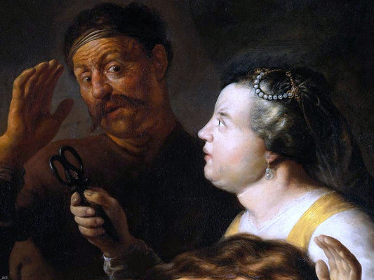 Jan Lievens Samson and Delilah (detail #1) - Hand Painted Oil Painting