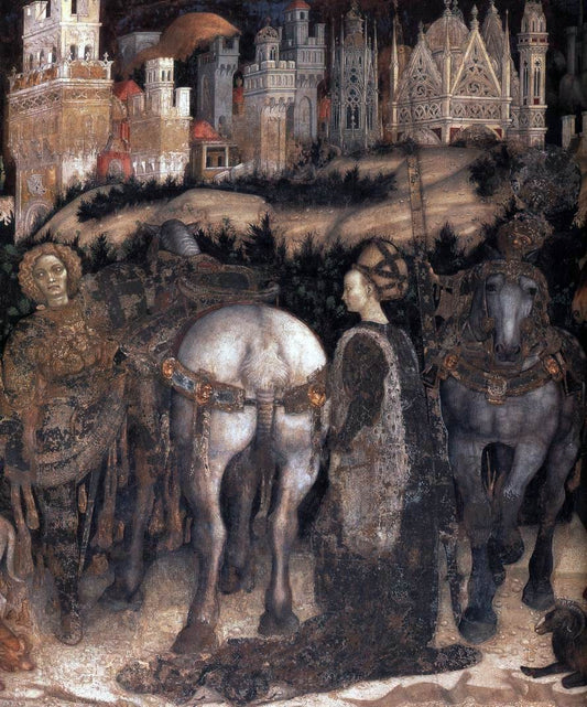  Antonio Pisanello Saint George and the Princess of Trebizond (detail) - Hand Painted Oil Painting