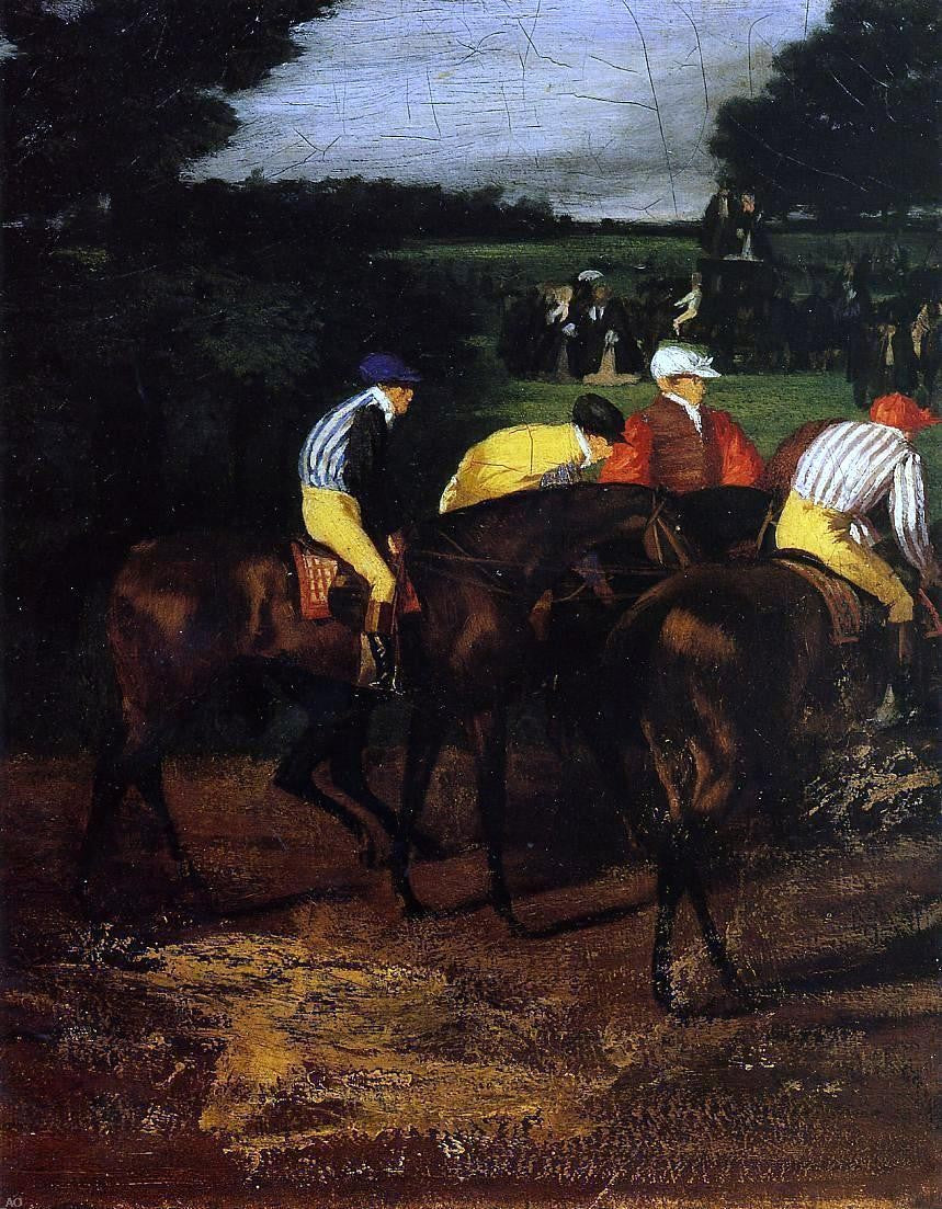  Edgar Degas Jockeys at Epsom - Hand Painted Oil Painting