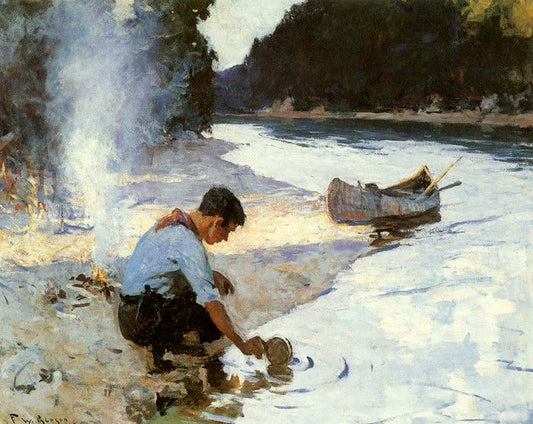 Camp by Frank Weston Benson - Hand Painted Oil Painting on Canvas