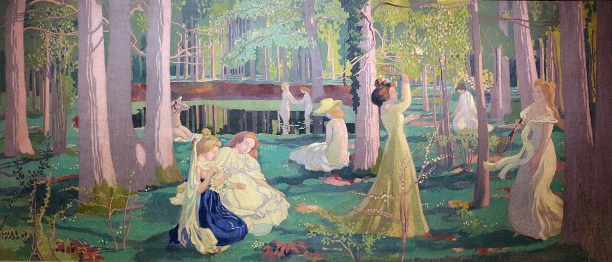 Maurice Denis Gioco Del Volano, Racket Game on a Lawn - Hand Painted Oil Painting