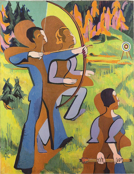 Ernst Ludwig Kirchner Archers - Hand Painted Oil Painting
