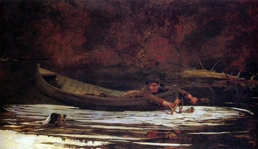  Winslow Homer Hound and Hunter - Hand Painted Oil Painting